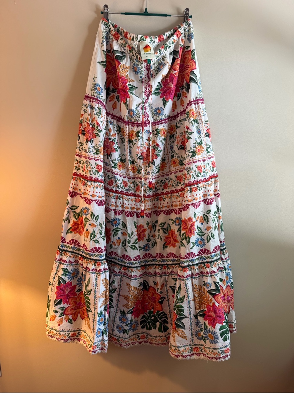 FARM Rio Floral Tiered Maxi Skirt | Size L | EUC - Picture 1 of 3